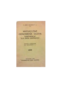 Miesięczne odnowienie ducha konferencje dla osób zakonnych, 1933r