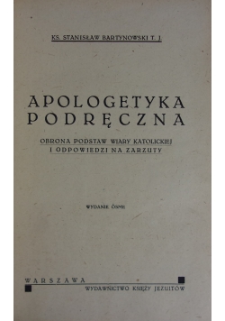 Apologetyka podręczna,1948r.