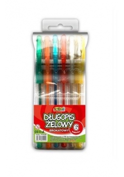 Długopis żelowy Kolori brokatowy 6 kol. PENMATE