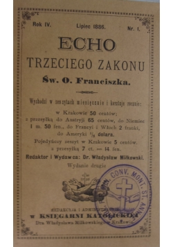 Echo trzeciego zakonu, 1886r.