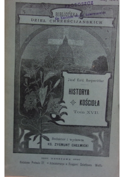Historya Powszechna Kościoła Katolickiego XVII, 1904r.