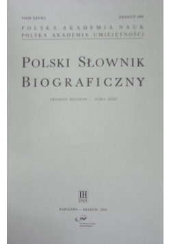Polski słownik biograficzny, zeszyt 189