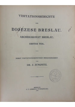 Visitationsberichte der Dioezese Breslau,1902r.