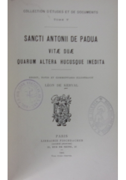 Sancti Antonii de Padua, tom V, 1904 r.