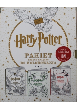 Harry Potter Pakiet trzech książek do kolorowania plus Kredki 18 kolorów