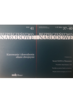 Bezpieczeństwo narodowe ,numery od 37 do 41,zestaw dwóch książek