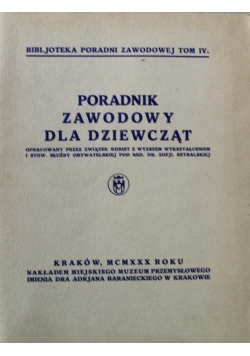 Poradnik zawodowy dla dziewcząt 1930 r.