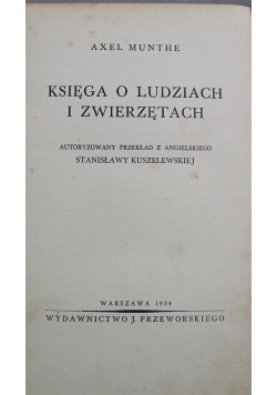 Księga o Ludziach i Zwierzętach 1934 r.