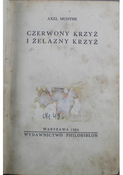Czerwony krzyż i żelazny krzyż 1934 r.