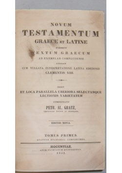 Novum testamentum Graece et late, 1851r.