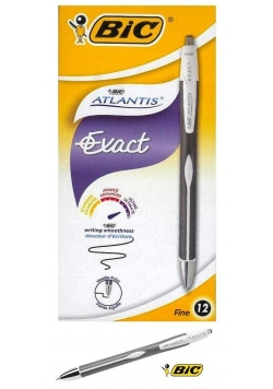 Długopis Atlantis Exact - czarny (12szt) BIC