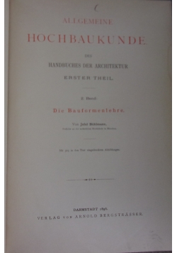 Allgemeine Hochbaukunde