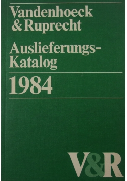 Vandenhoeck Ruprecht Auslieferungs Katalog