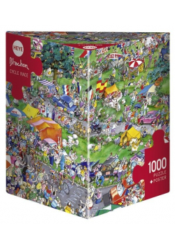 Puzzle 1000 Wyścig kolarski (Puzzle+plakat)
