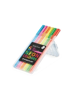 Flamaster Triplus 1 mm 6 kolorów neonowych