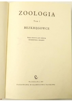 Zoologia bezkręgowce tom I