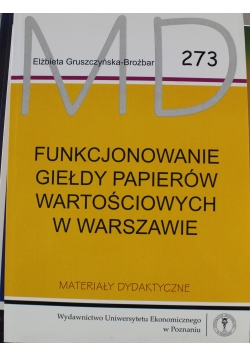 Funkcjonowanie giełdy papierów wartościowych w Warszawie