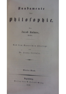 Fundamente der Philosophie , 1856 r.
