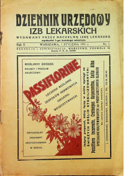 Dziennik urzędowy izb lekarskich 1931 r