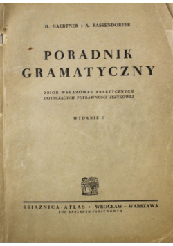 Poradnik gramatyczny  1949 r.