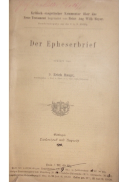 Der Epheserbrief,1902r.