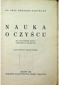 Nauka o czyścu 1932r