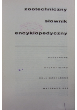 Zootechniczny słownik encyklopedyczny