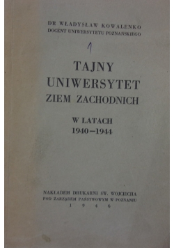 Tajny Uniwersytet ziem Zachodnich ,1946r.