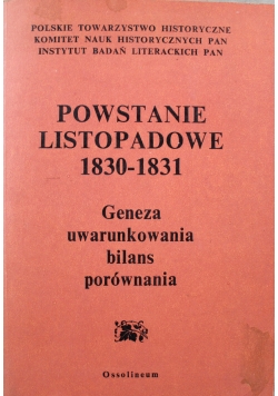 Powstanie listopadowe 1830 1831