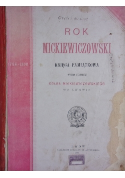 Rok Mickiewiczowski, 1899r.