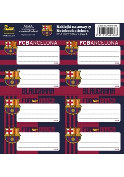 Naklejki na zeszyty FC-116 FC Barca(50szt) ASTRA