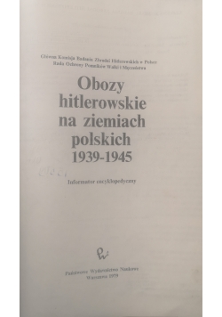 Obozy hitlerowskie na ziemiach polskich 1939   1945