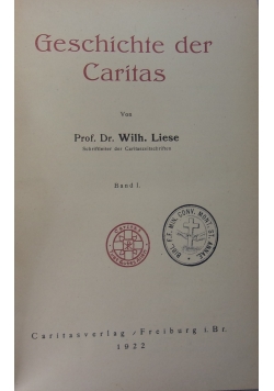 Geschichte der Caritas, 1922 r.