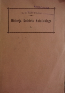 Historja Kościoła Katolickiego I,1923r.
