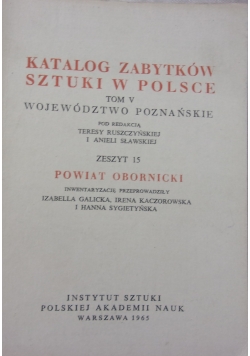 Katalog Zabytków Sztuki w Polsce Tom V Zeszyt 15