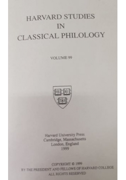 Harvard studies in classical philology
