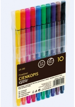 Cienkopis GR-280 10 kolorów GRAND