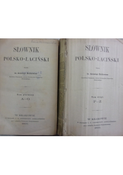 Słownik Polsko-Łaciński Bielikowicza ,1866r.,zestaw dwóch tomów