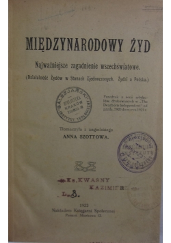Międzynarodowy Żyd,1923 r.