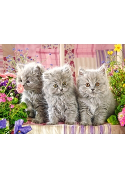 Puzzle Three Grey Kittens 260