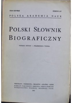 Polski Słownik Biograficzny zeszyt 117