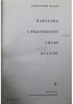 Warszawa i przestrzenny układ kultury