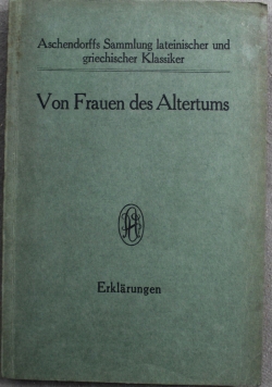 Von Frauen des Altertums 1925 r.