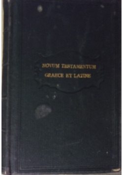 Novum Testamentum. Graece et latine
