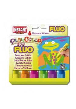 Farby w sztyfcie Fluo One 6 kolorów PLAYCOLOR