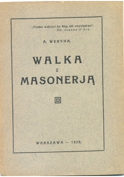 Walka z Masonerią 1929r