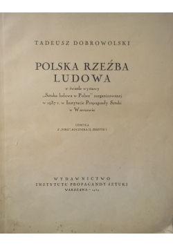 Polska rzeźba ludowa, 1939 r.