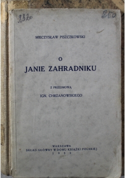 Janie Zahradniku 1932