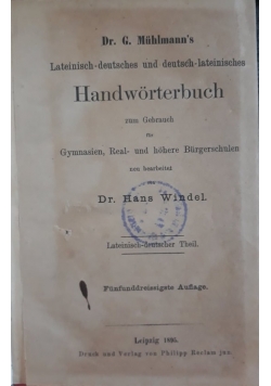 Handworterbuch, 1895 r.