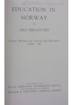 Education in norway, 1946 r.